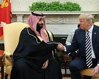 محمد بن سلمان مع الرئيس الامريكي